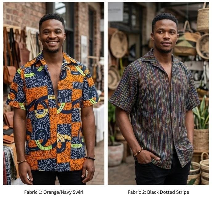 African wax print shirt