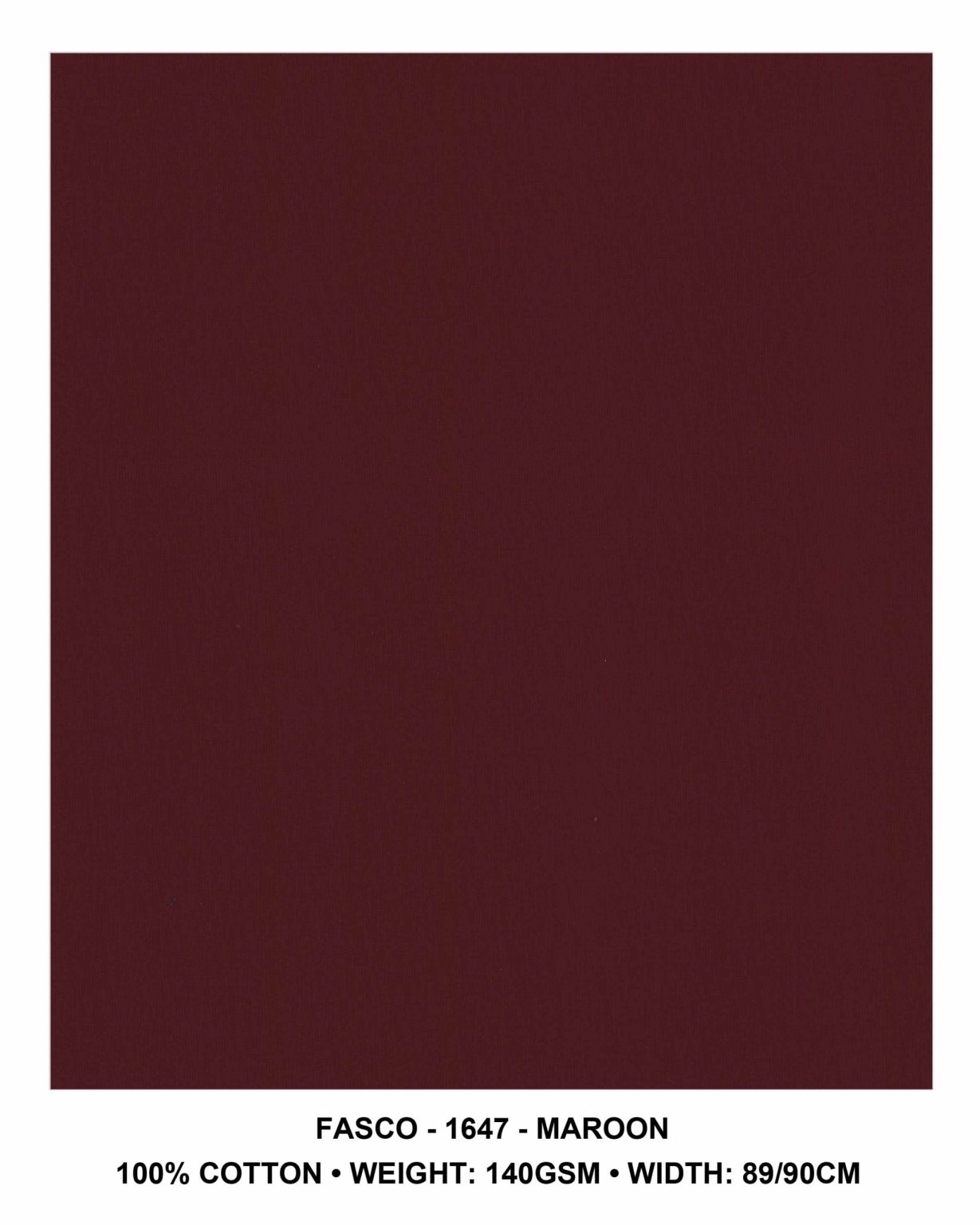 Fasco Maroon 100% cotton