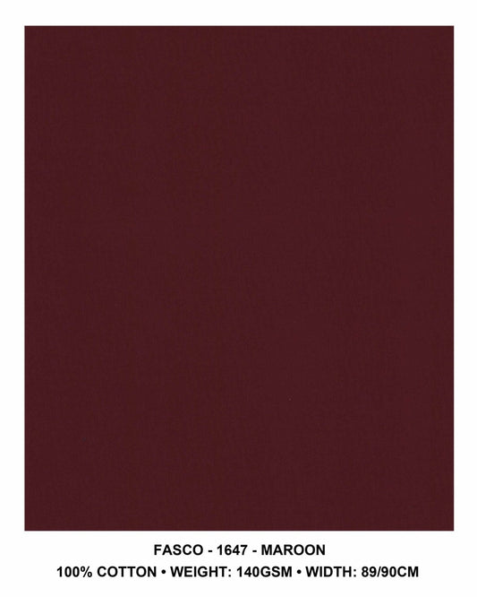 Fasco Maroon 100% cotton