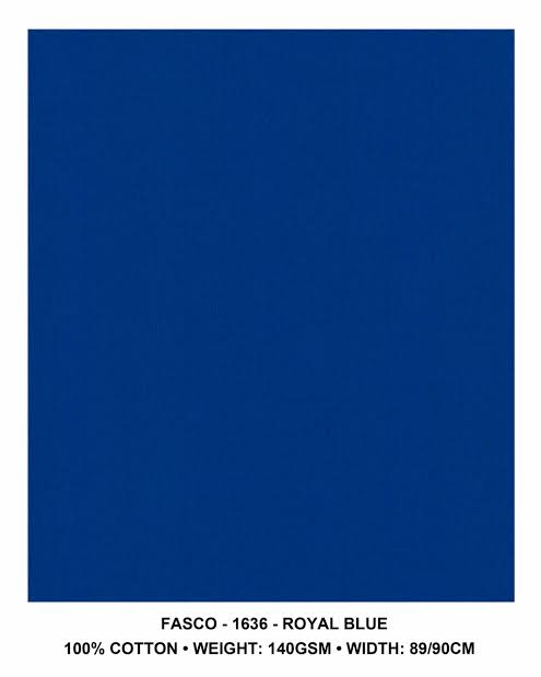 Fasco Royal Blue 100% cotton