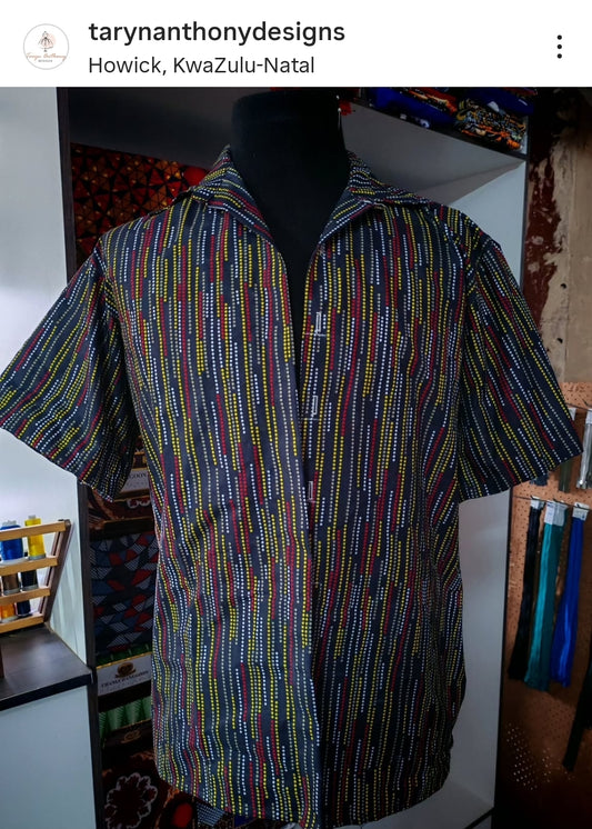 African wax print shirt